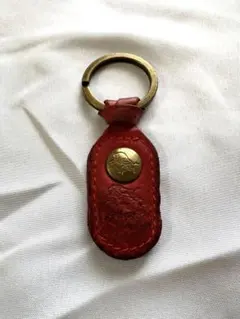 赤いレザーキーホルダー・キーリング