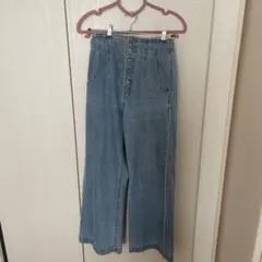 リリーブラウンハイウエスト デニムパンツ レースアップのサムネイル