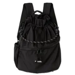 撥水 emmiロゴマルチバックパック　ブラック