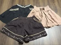 axes femme キュロット3点セット