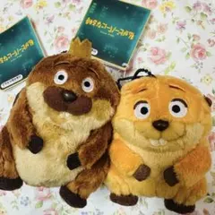 私がビーバーになる時 ぬいぐるみチャーム　マスコット キング ジョージ メイベル ピクサーキャラクター 私がビーバーになる時 ボールチェーンマスコット