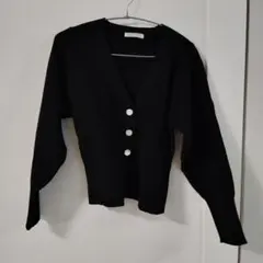 しまむら RIVIETTA Vネックカーディガン ブラック