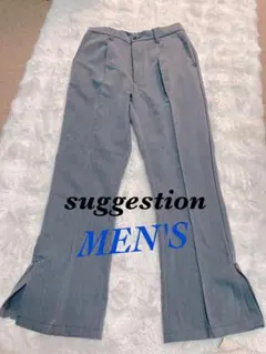 メンズ カジュアルパンツ スリット入り