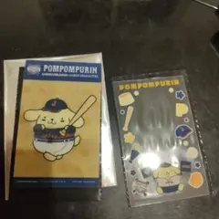 タイトーくじ　侍ジャパン×サンリオ ポムポムプリン　G賞クリアカードセット