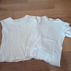 petit main Tシャツ　フリルTシャツ 2枚セット