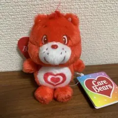 ケアベア ハートチャーム付きマスコット 赤　レッド