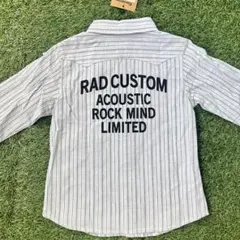 【未使用、タグ付き】ラッドカスタム　シャツ　ストライプ　長袖　120