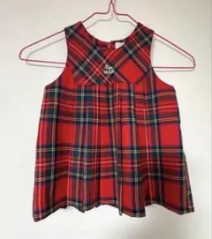 Tartine et Chocolat ジャンバースカート 赤チェック　90