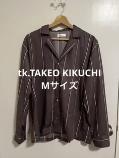 タケオキクチ　長袖シャツ　M ストライプ