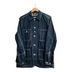 90~00年代 ギャップ GAP デニムカバーオール ヴィンテージ　菅田将暉 GAP - 90's OLD GAP デニム ベスト 裏地チェック ビンテージ