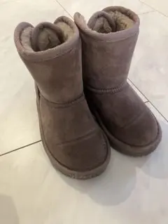 petit main16 ブラウンブーツ リボン付き モカブラウン