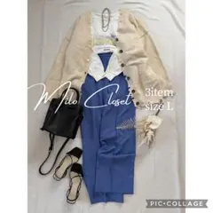 春ブルーセット レディース服まとめ売り セットアップコーデ売り 大人カジュアル