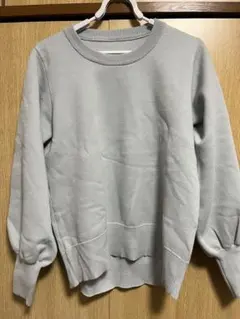 for/c スウェットライクニット　ブルーグレー　Lサイズ