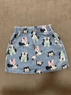 H&M ミッキー・ミニー デニムスカート 8-9Y