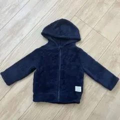 ネイビー 星柄 フリースジャケット 80cm