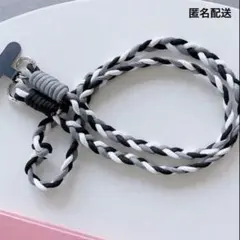 スマホショルダーストラップ ブラック&グレー