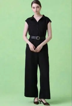 アナイ　リネンライクオールインワン　サロペット