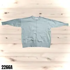 ROPE PICNIC ロペピクニック 薄い青の五分袖ニットセーター 2266