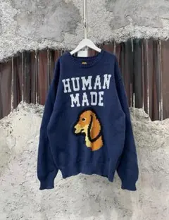 HUMAN MADE Knit Sweater ネイビー