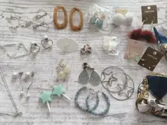 ピアス ネックレス ヘアアクセサリー まとめ売り 21点セット B