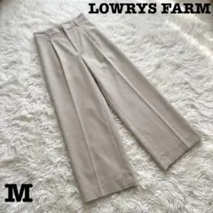 【美品】ローリーズファーム　リネン風センタープレスタック入りパンツ　ベージュ　Ｍ