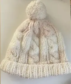 ジェラートピケ ピンク ニット帽 ワンサイズ