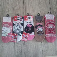 【5足セット】サンリオ♡くるぶしソックス