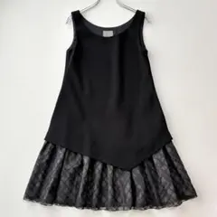 美品✨デイジーリン フォクシー パウダリーチェック ワンピース フレア 黒 40のサムネイル