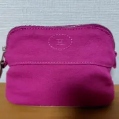 HERMES ポーチ レッド キャンバス - メルカリ