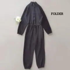 FOLDER オールインワン つなぎ ブラック 部屋着 ルーズシルエットのサムネイル