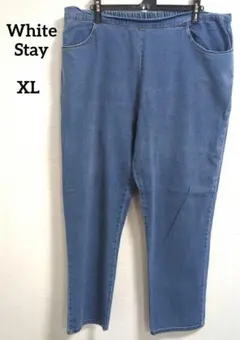 大きいサイズ デニム ブルー カジュアルパンツ XL ストレッチ 海外古着