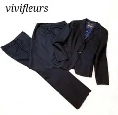 vivifleurs 黒 パンツスーツ 上下セットのサムネイル