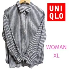 きなこ様 美品 UNIQLO プレミアムリネン シャツ XL