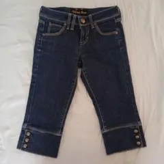 デニム　七分丈パンツ　サムシング