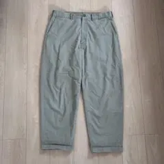 Mujilabo ストレッチチノワイドクロップドパンツ カーキ 無印良品