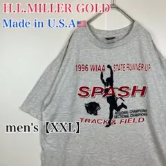 ●T713【アメリカ製】ヴィンテージ 半袖 Tシャツ グレー系 メンズ【XXL】
