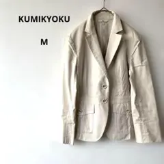 クミキョク　ダブルボタンジャケット　カジュアルトップス　薄テイラードジャケット