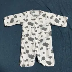 牛柄ロンパース フリース素材