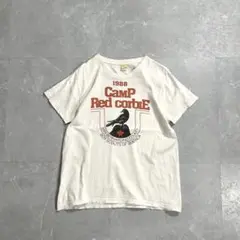 00s OLD 鳥 アニマル tシャツ CAMP USA古着 短丈 アート 動物のサムネイル