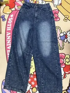 Lutiqueラインストーンデニムパンツ ワイドシルエットのサムネイル