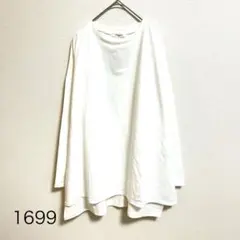 【新品】サマンサモスモスブルー　ポンチョ長袖チュニック　ドルマン　ホワイト　F