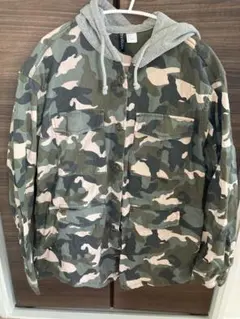 H&M 迷彩柄 フード付きジャケット US 6