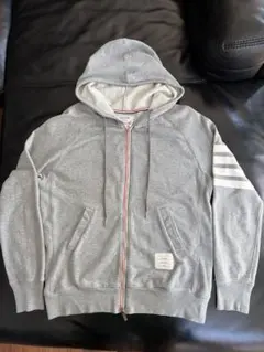 THOM BROWNE ジップアップパーカー グレー サイズ1 - メルカリ