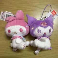 モンチッチ×マイメロディ・クロミ おすわりぎゅっとマスコット 2種