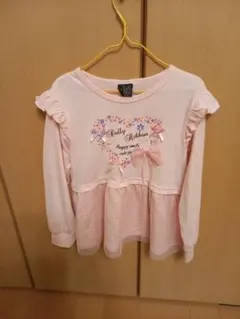 Dolly Ribbon 長袖カットソー 130 ピンク