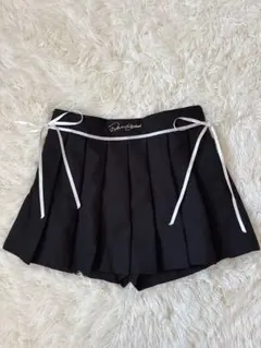プリーツミニスカート リボン付き