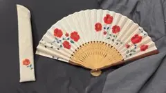 扇子 椿柄