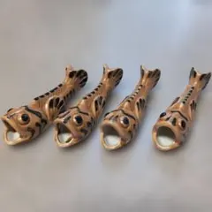 ムツゴロウ箸置き 4個セット 陶器製