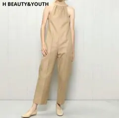 H BEAUTY&YOUTH オールインワン サロペット ベージュ