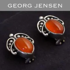 GEORG JENSEN ピアス 4 エコーン カーネリアン 片耳 925 片耳 - メルカリ